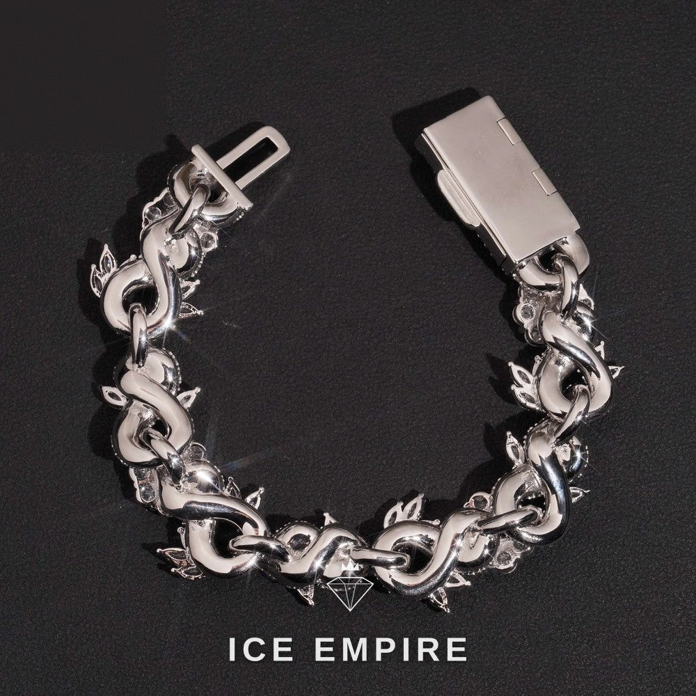 Iced Out Rose Gold Plated Moissanite Tennis Bracelet