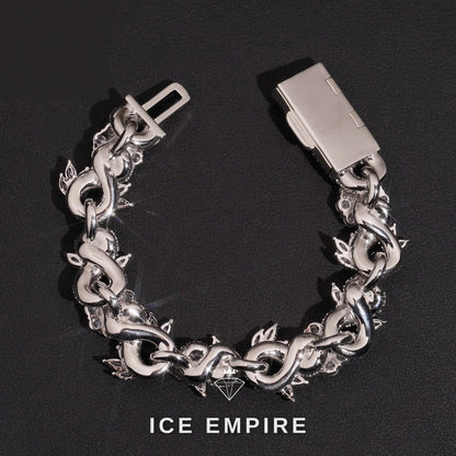 Iced Out Rose Gold Plated Moissanite Tennis Bracelet