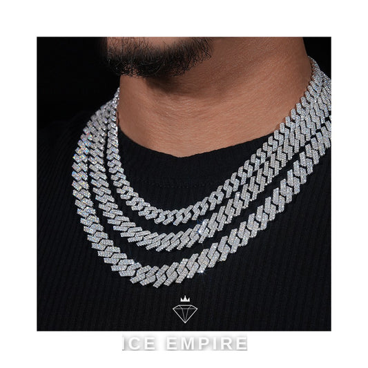Iced Out Rose Gold Plated Moissanite Cuban Chain