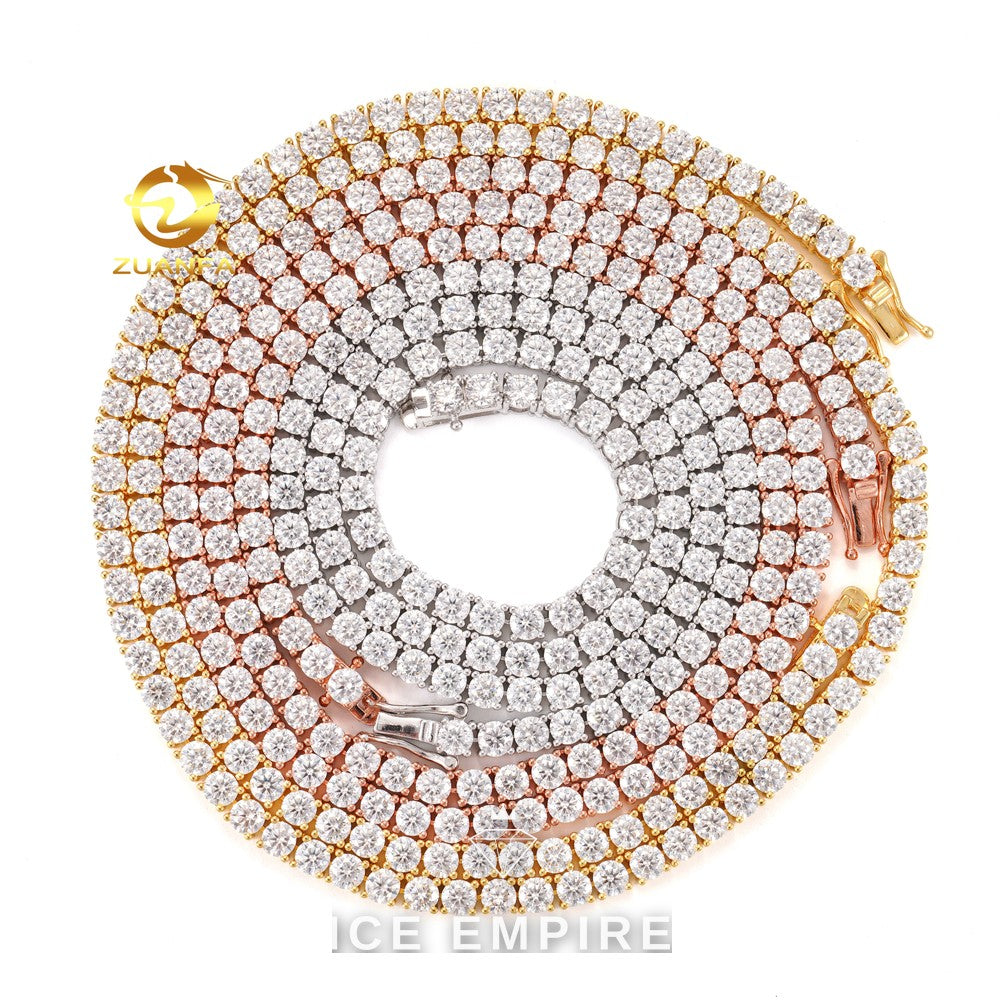 Iced Out Gold Plated Moissanite Cuban Chain