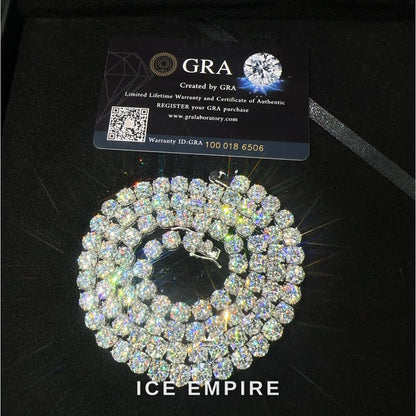 Iced Out Rose Gold Plated Moissanite Cuban Chain