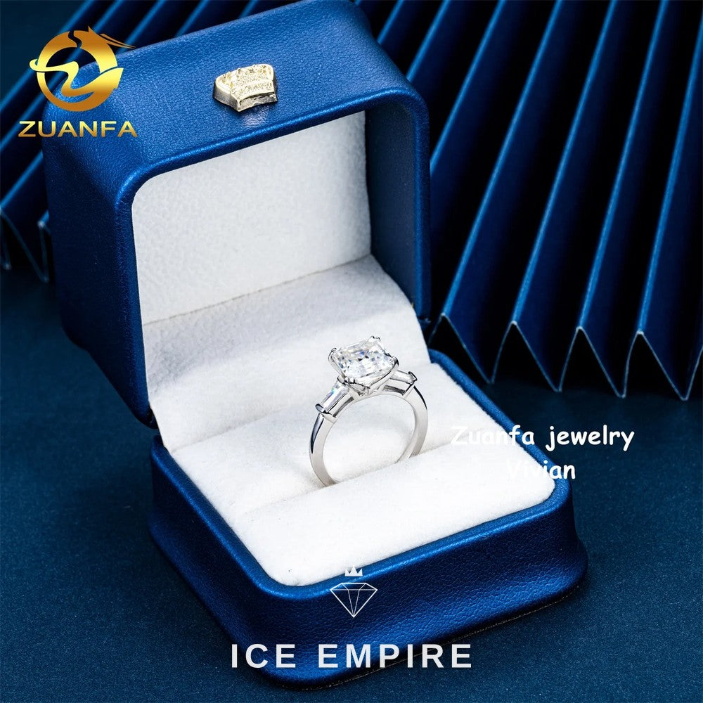 Iced Out Rose Gold Plated Moissanite Ring