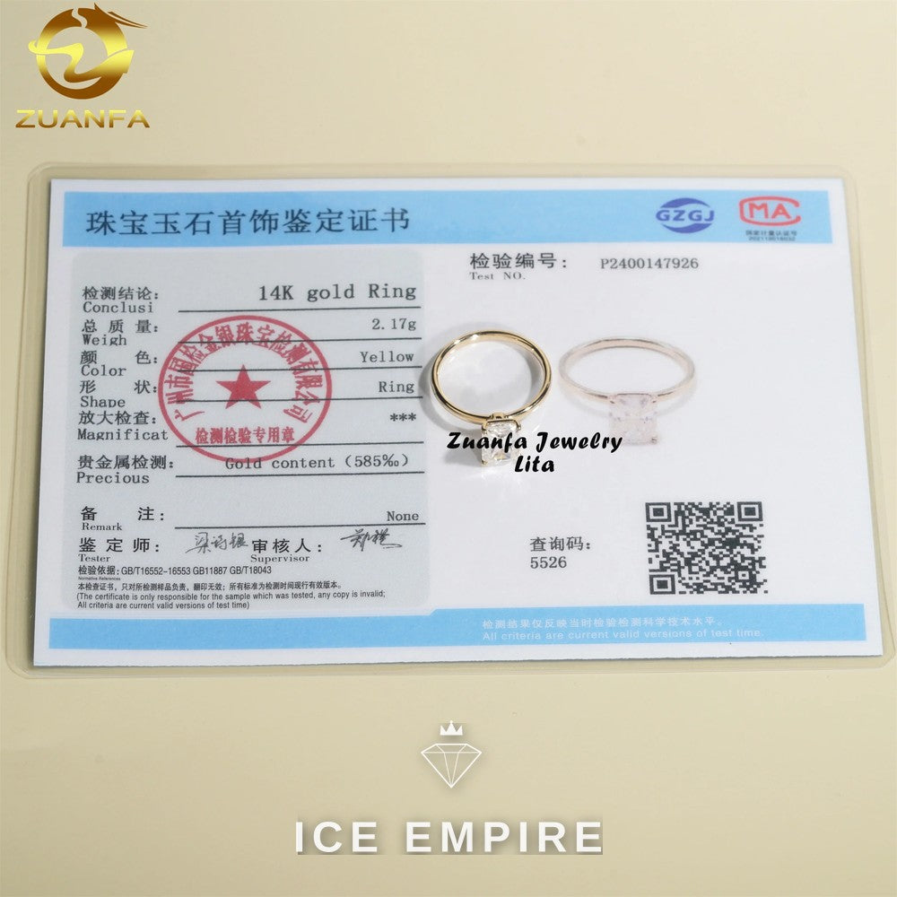 Iced Out Rose Gold Plated Moissanite Wedding Band