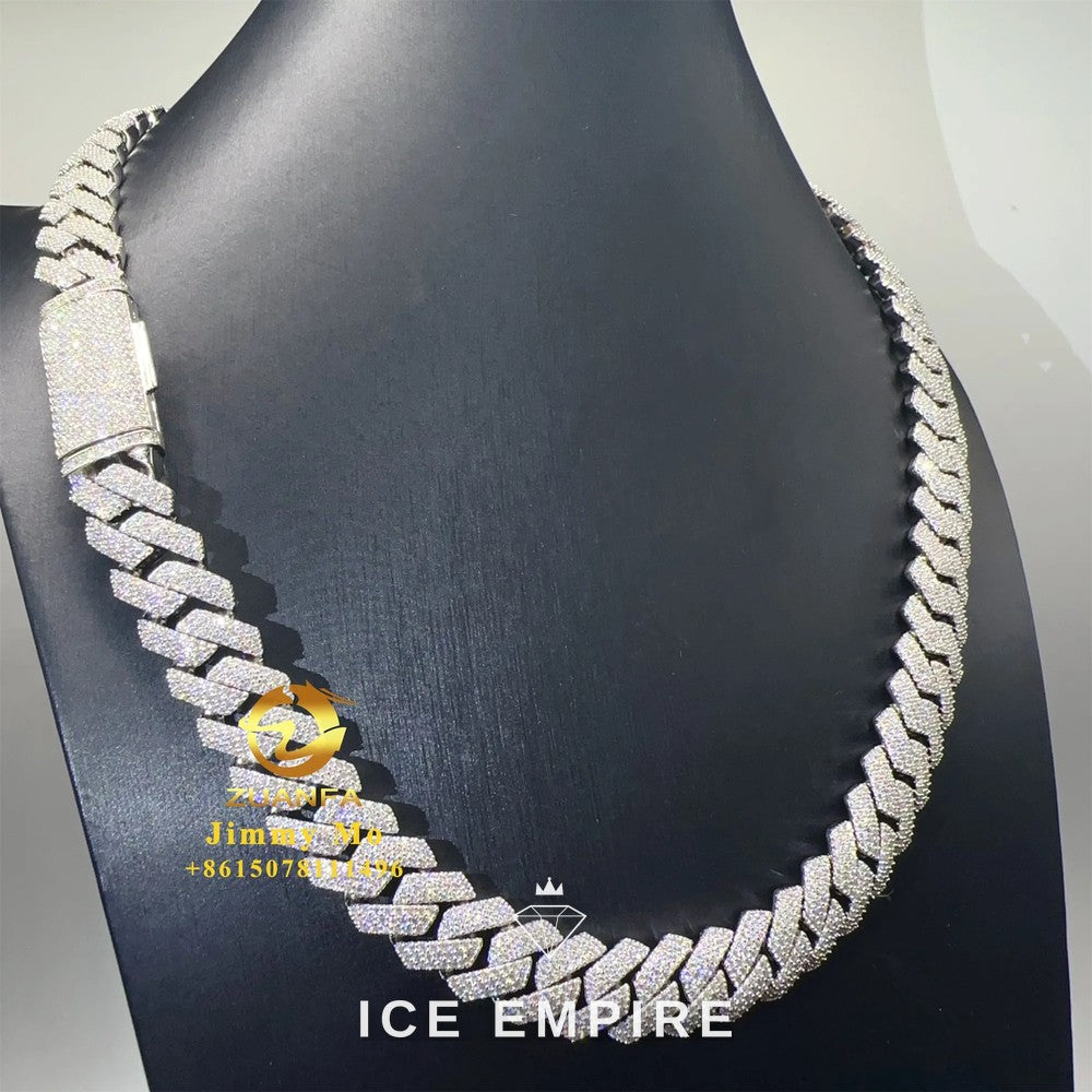 Iced Out Rose Gold Plated Moissanite Cuban Chain