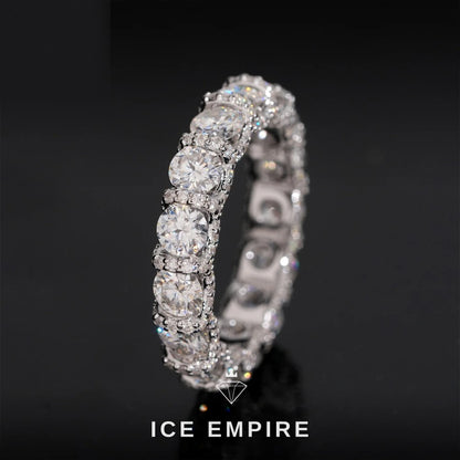 Iced Out 925 Silver Moissanite Hoop Earrings