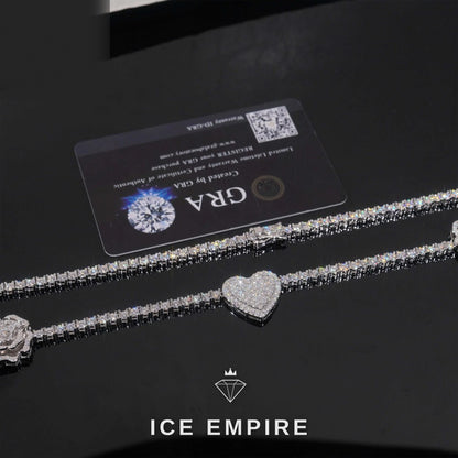 Iced Out Rose Gold Plated Moissanite Cuban Chain