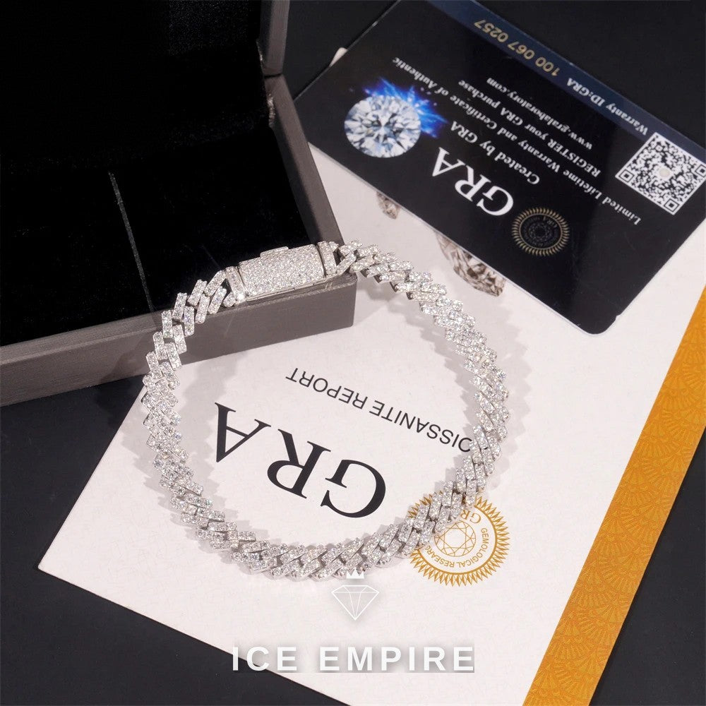 Iced Out Gold Plated Moissanite Cuban Chain