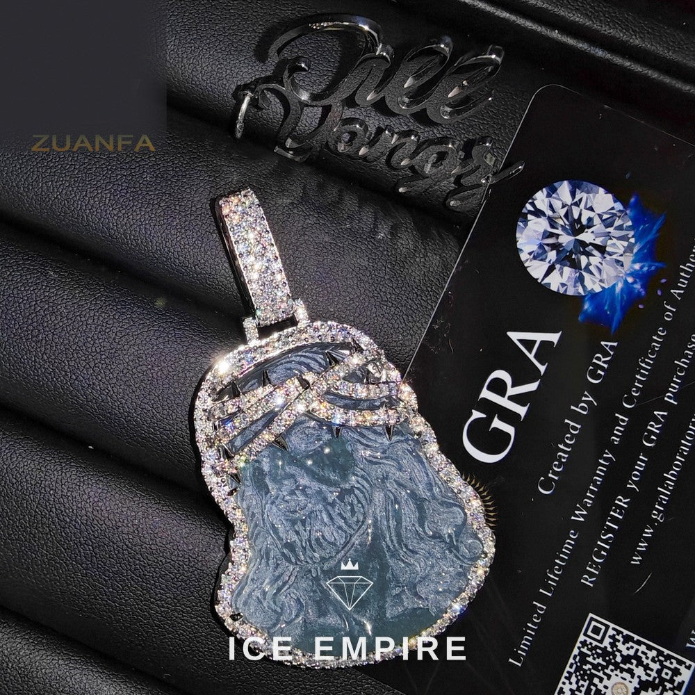 Iced Out 925 Silver Moissanite Pendant