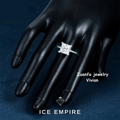 Iced Out 925 Silver Moissanite Ring