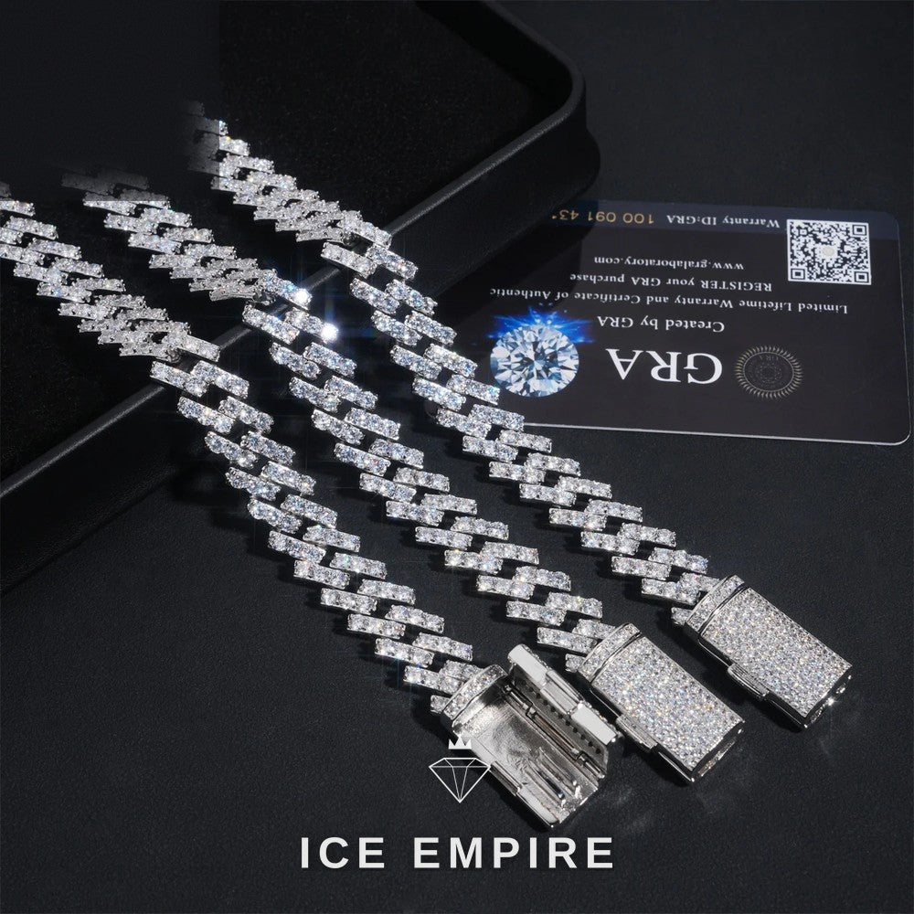 Iced Out Rose Gold Plated Moissanite Cuban Chain