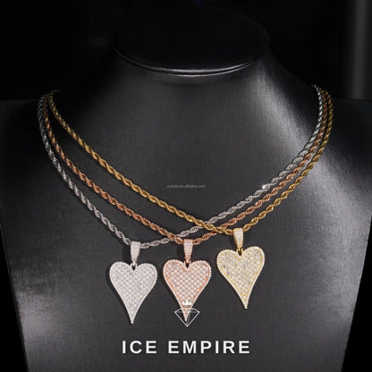 Iced Out Baguette Gold Plated Moissanite Pendant