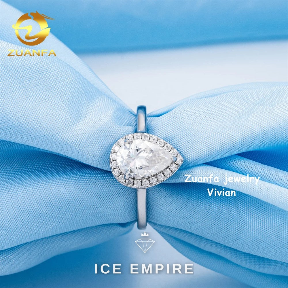 Iced Out Rose Gold Plated Moissanite Wedding Band
