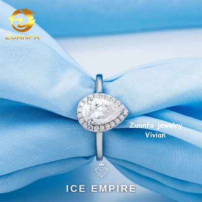 Iced Out Rose Gold Plated Moissanite Wedding Band