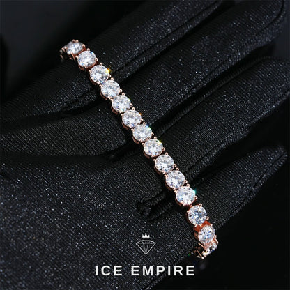 Iced Out 10K Gold Moissanite Tennis Chain