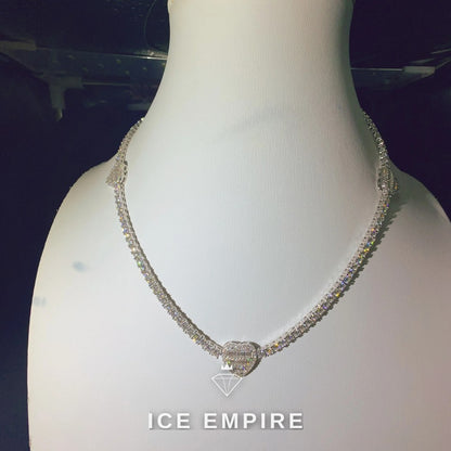 Iced Out Rose Gold Plated Moissanite Cuban Chain