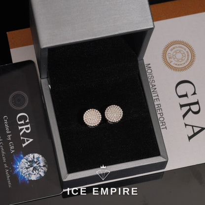 Iced Out 925 Silver Moissanite Earrings