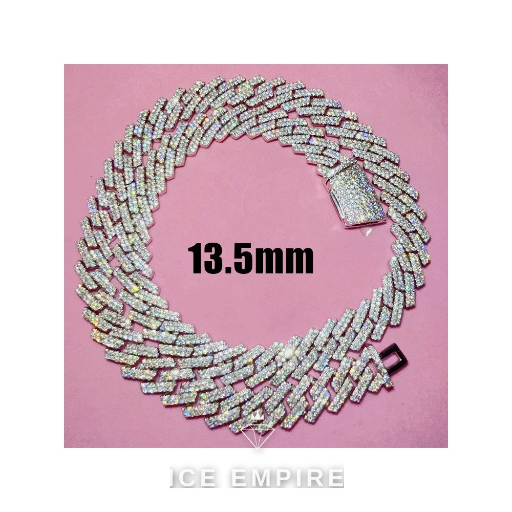 Iced Out Gold Plated Moissanite Cuban Chain