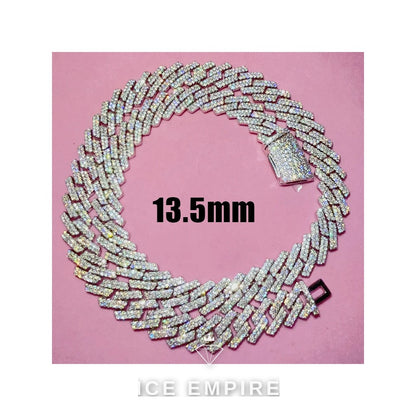 Iced Out Gold Plated Moissanite Cuban Chain