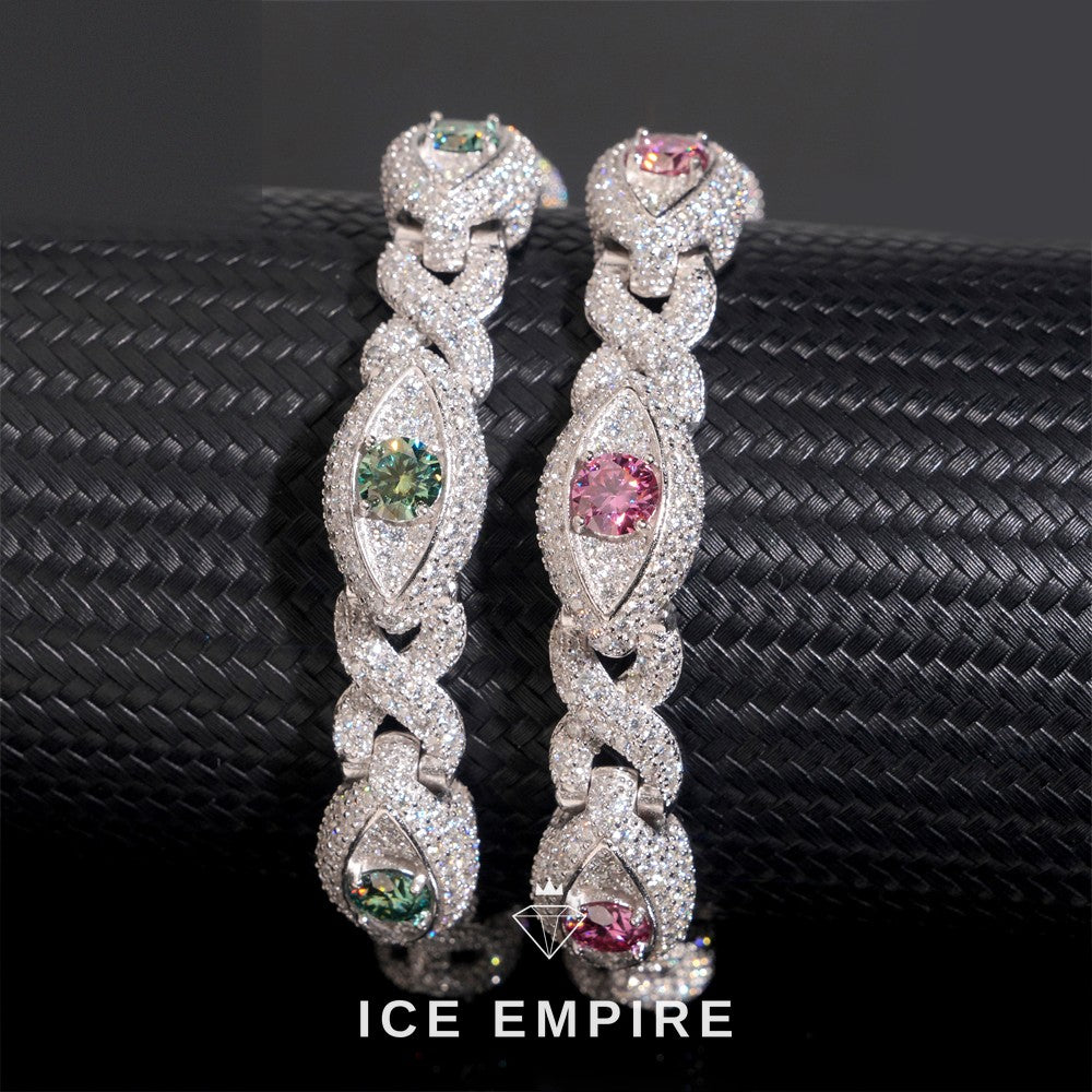Iced Out 925 Silver Moissanite Cuban Chain