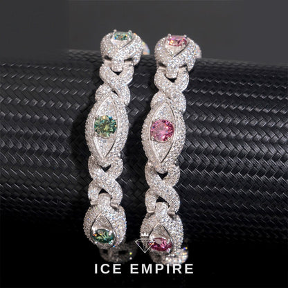 Iced Out 925 Silver Moissanite Cuban Chain