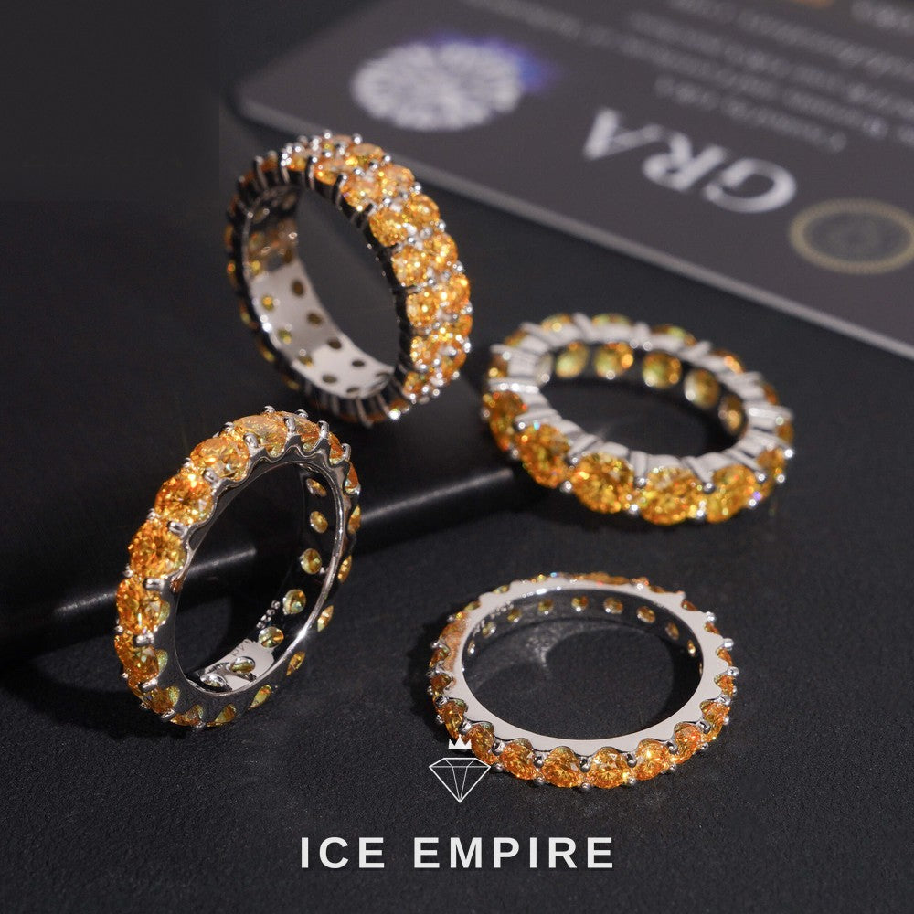 Iced Out 925 Silver Moissanite Ring