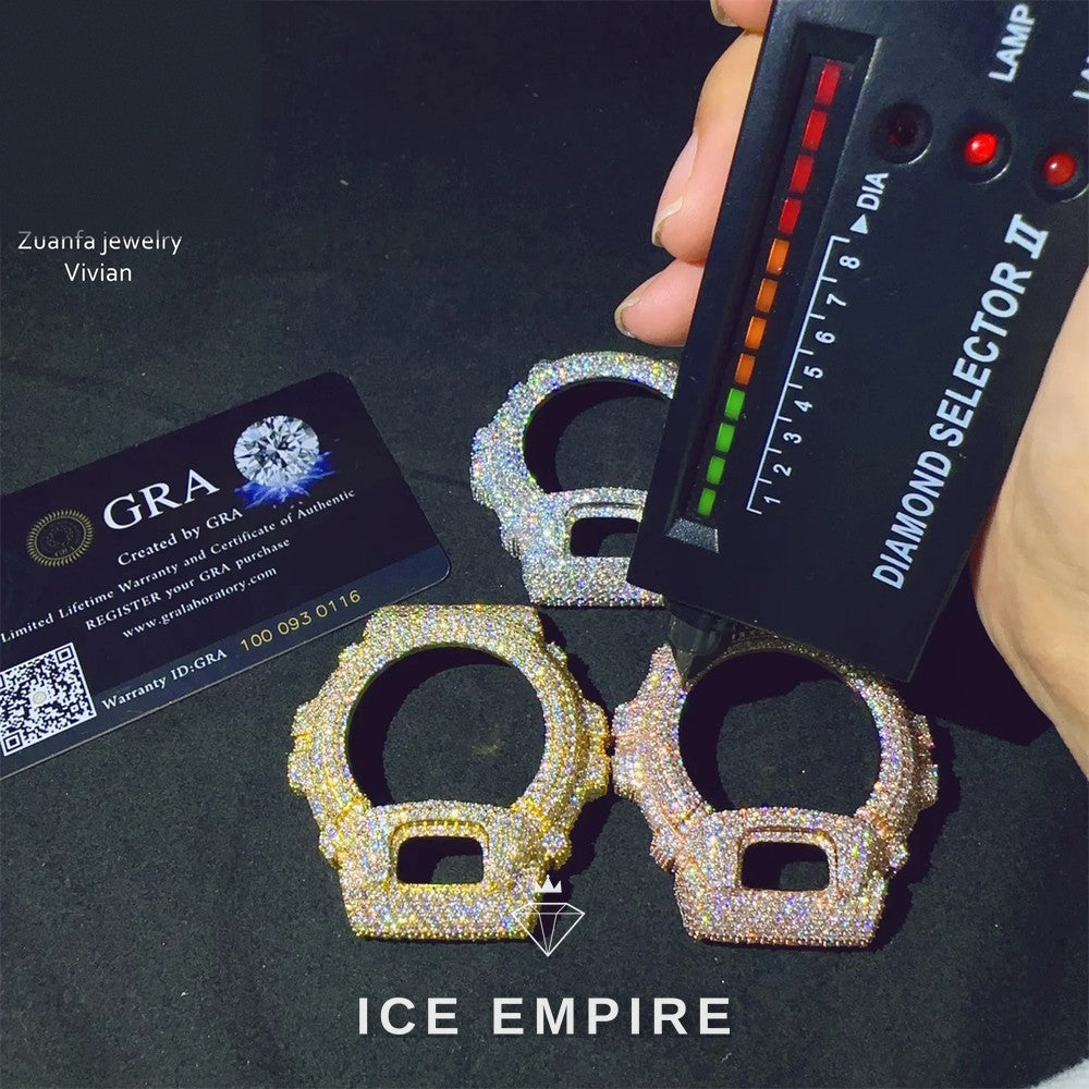 Iced Out 925 Silver Moissanite Watch