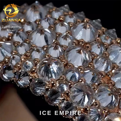 Iced Out 925 Silver Moissanite Ring
