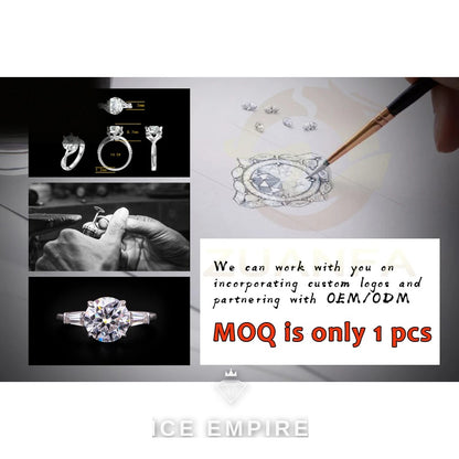 Iced Out Gold Plated Moissanite Wedding Band