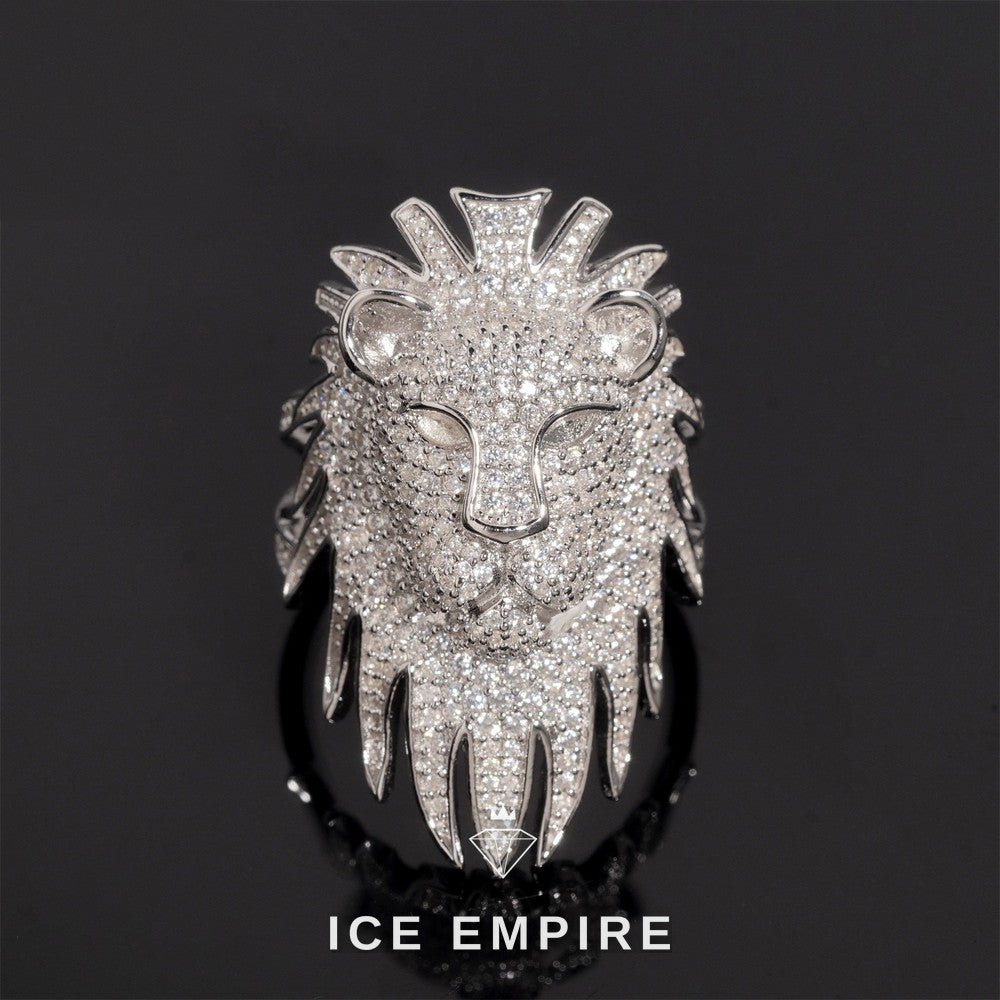 Iced Out 925 Silver Moissanite Ring