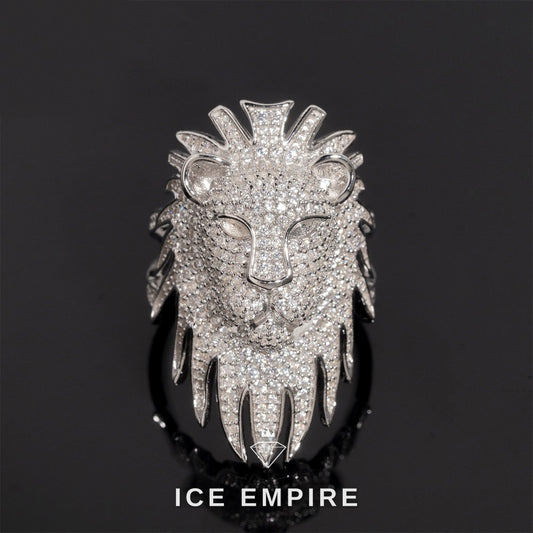 Iced Out 925 Silver Moissanite Ring
