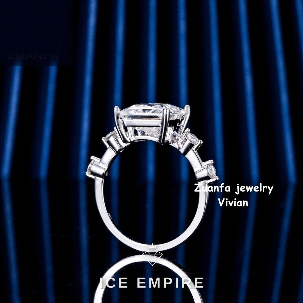 Iced Out Rose Gold Plated Moissanite Ring