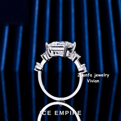 Iced Out Rose Gold Plated Moissanite Ring