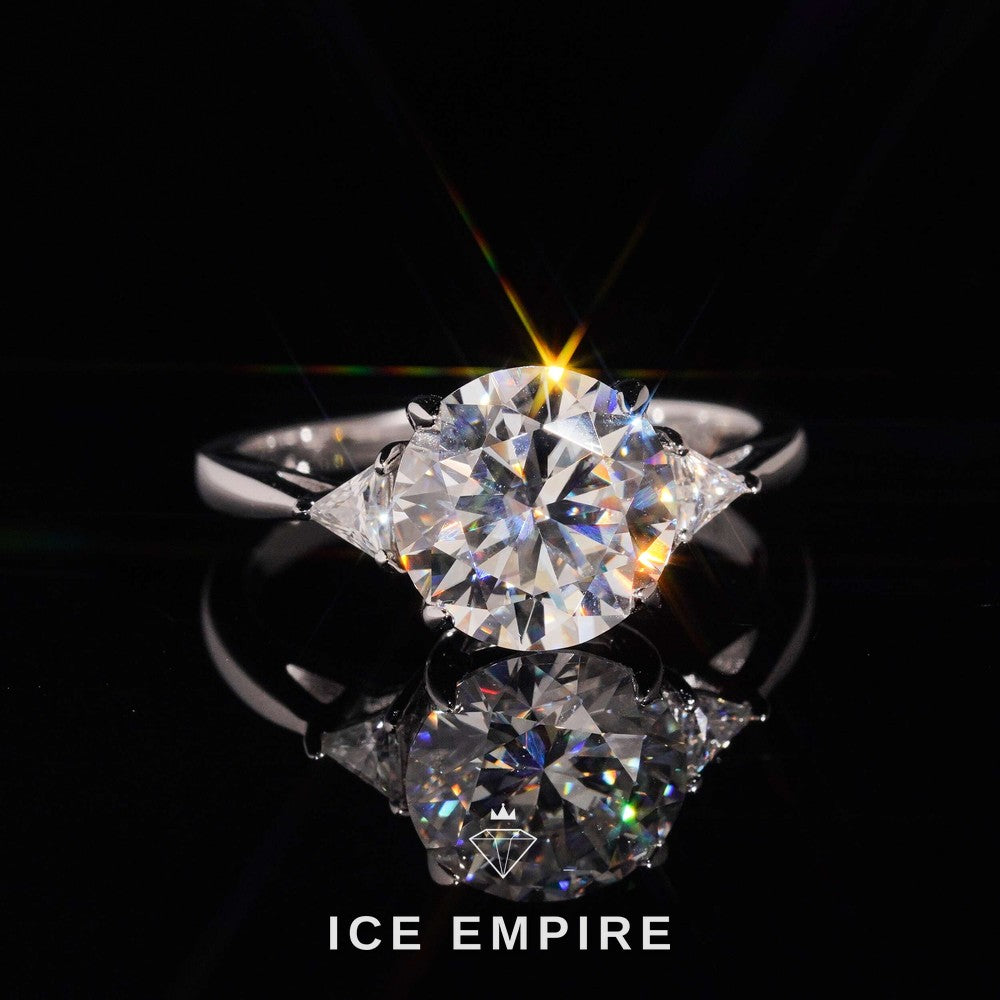 Iced Out Gold Plated Moissanite Wedding Band