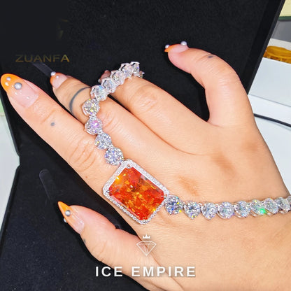 Iced Out Rose Gold Plated Moissanite Cuban Chain