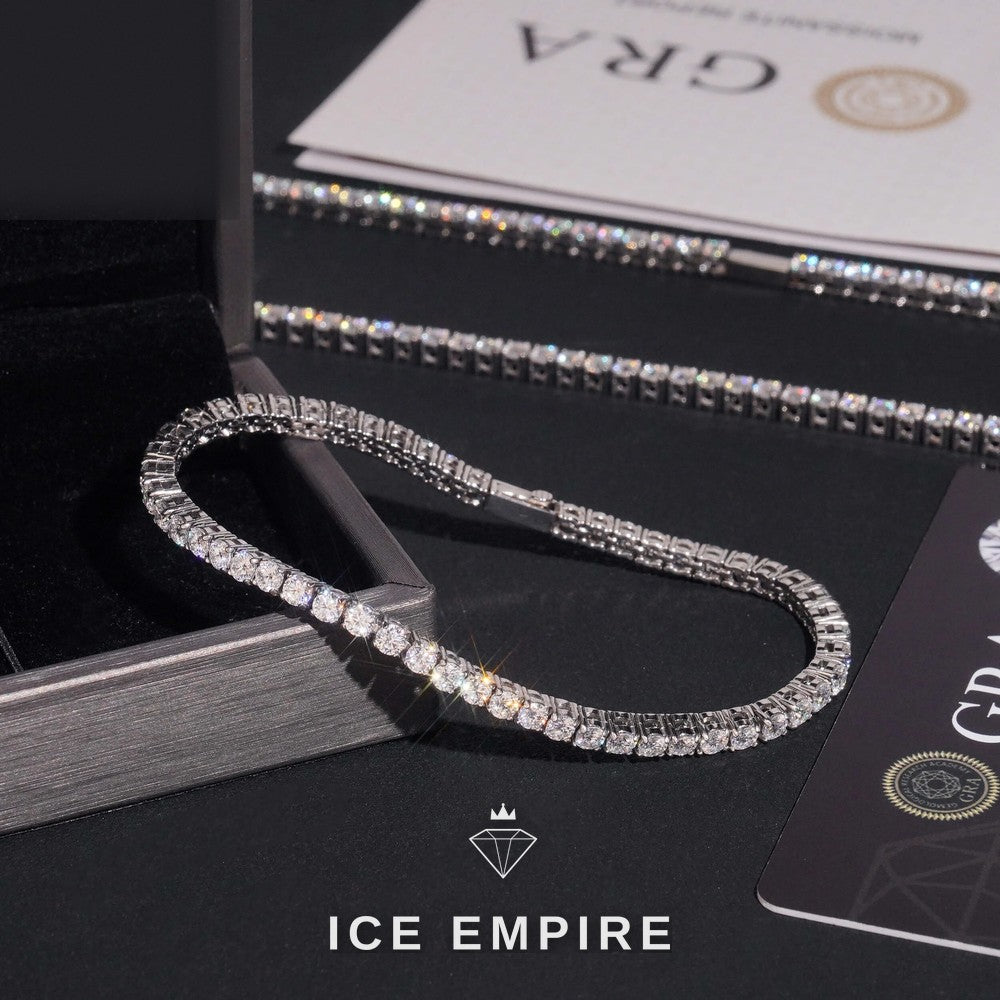 Iced Out Rose Gold Plated Moissanite Cuban Chain