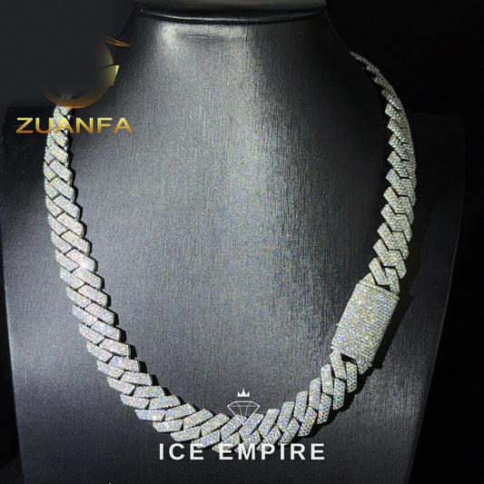 Iced Out Rose Gold Plated Moissanite Cuban Chain