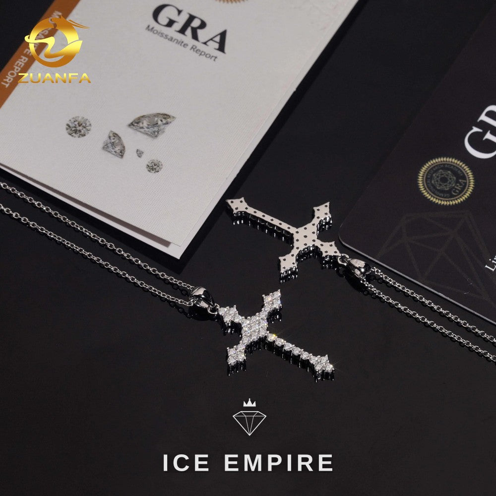 Iced Out Cross Gold Plated Pendant