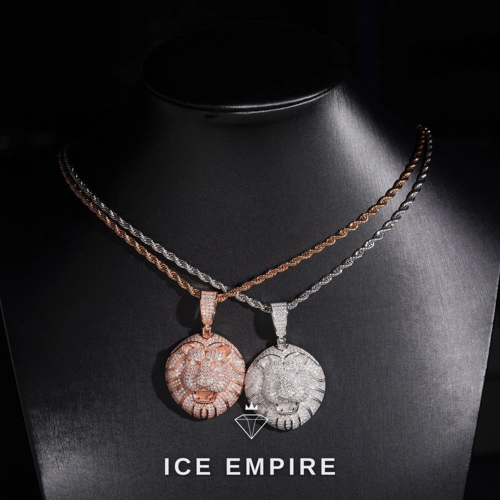 Iced Out Rose Gold Plated Moissanite Pendant