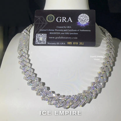 Iced Out Rose Gold Plated Moissanite Cuban Chain