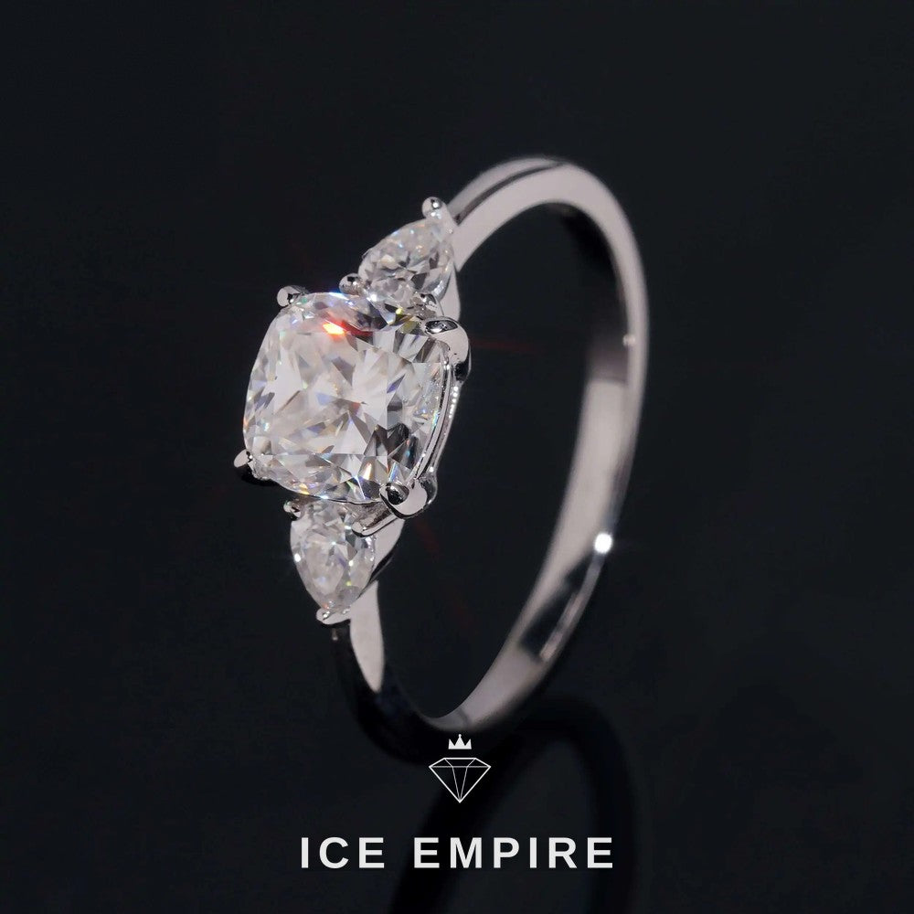 Iced Out Gold Plated Moissanite Wedding Band