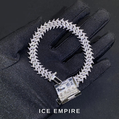 Iced Out 925 Silver Moissanite Cuban Chain