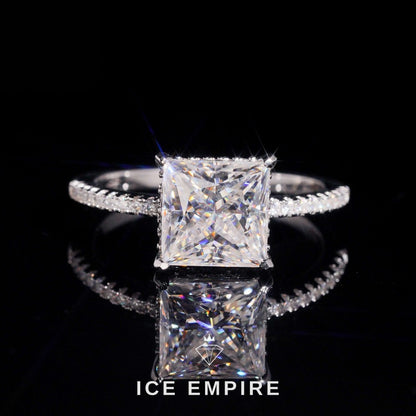 Iced Out Gold Plated Moissanite Wedding Band