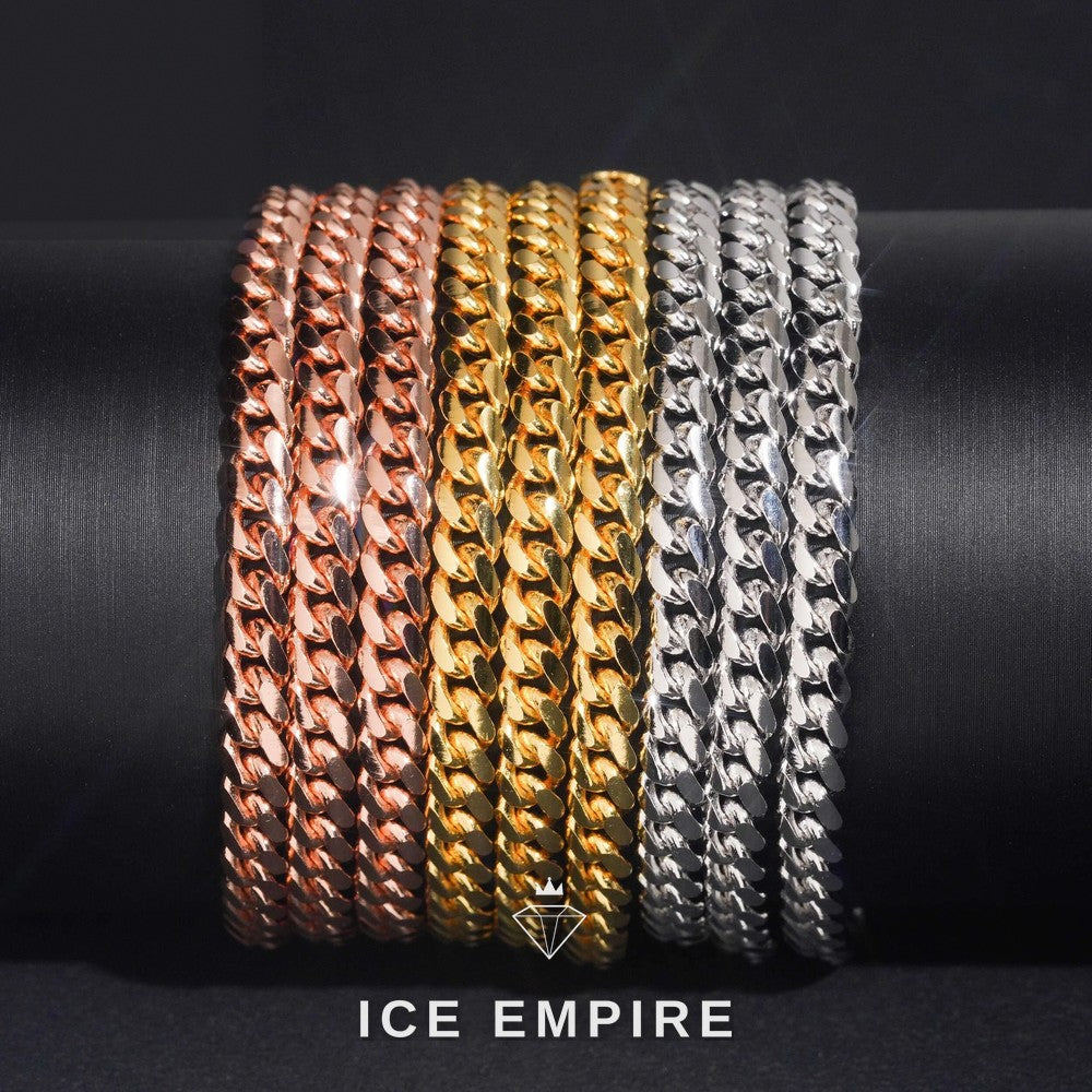 Iced Out Rose Gold Plated Cuban Chain
