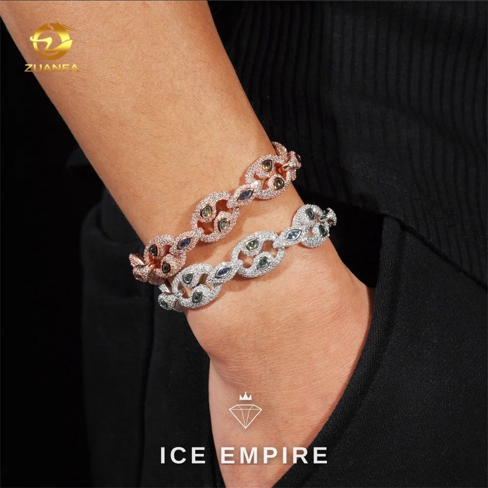 Iced Out Rose Gold Plated Moissanite Bracelet
