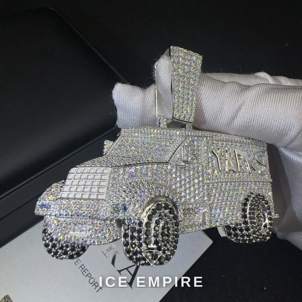 Iced Out 925 Silver Pendant