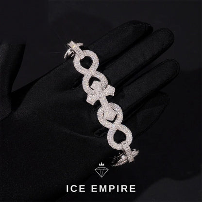 Iced Out Cross Rose Gold Plated Moissanite Cuban Chain