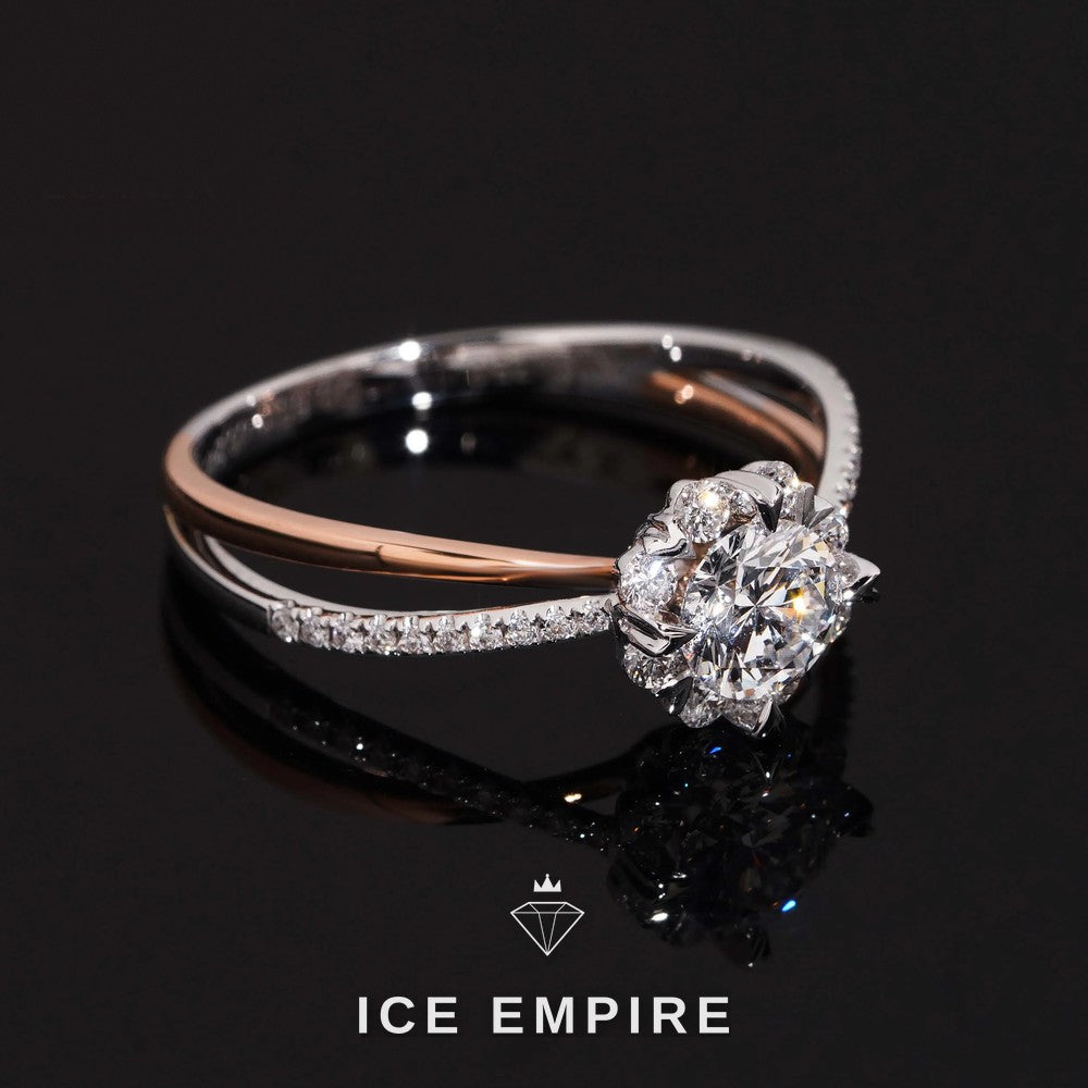 Iced Out 18K Gold Lab Grown Diamond Wedding Band