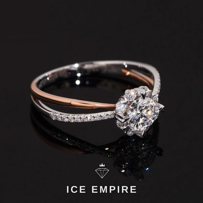Iced Out 18K Gold Lab Grown Diamond Wedding Band