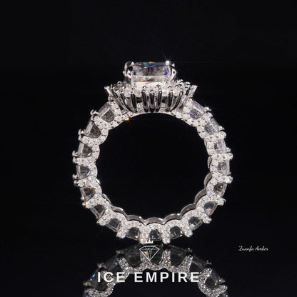 Iced Out 14K Gold Lab Grown Diamond Wedding Band
