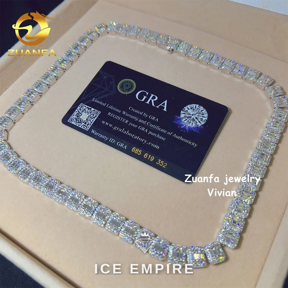 Iced Out Rose Gold Plated Moissanite Cuban Chain